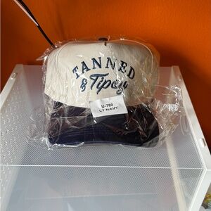 Two-Tone Baseball Cap - Light Navy and tan